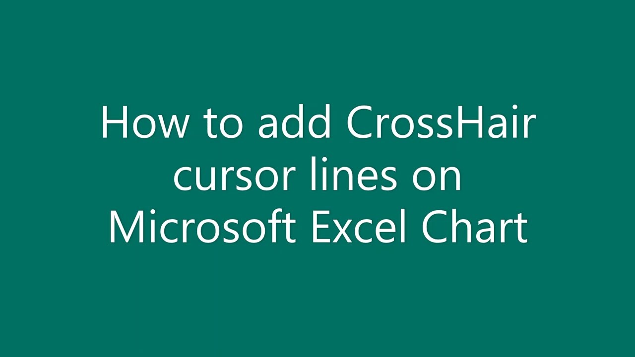 VBA Excel Interactive Chart Crosshair Lines with Chart_MouseDown event - Excel Cell by Cell