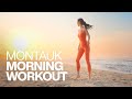 20 min morning workout at montauk beach  all standing  no repeats no talking