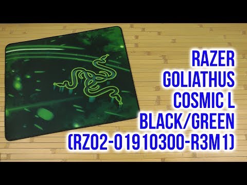 Распаковка Razer Goliathus Cosmic L Black/Green RZ02-01910300-R3M1