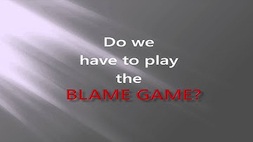 Book Trailer: Ending the Blame Game