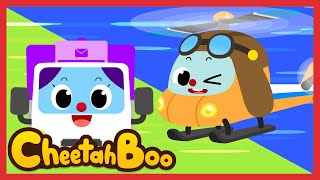 🚁 Helicopter + Truck songs 🚚🚛💨💨 | Cars song | Kids song | Rescue | Baby edu | #cheetahboo