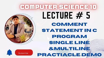 Lecture # 5    USE OF COMMENT STATEMENT IN C  in Hindi Urdu   10th class computer science new book