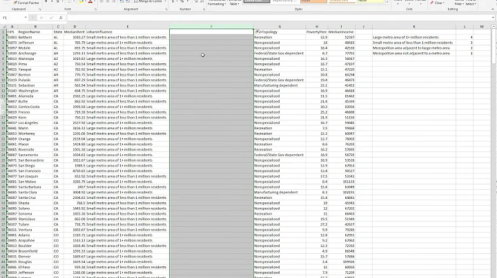 Transforming an Ordinal Variable to Numeric in Excel