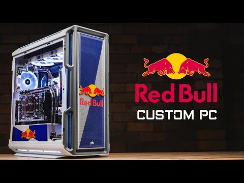 CUSTOM Red Bull theme AORUS WATER COOLED GAMING PC for Iamfallfromgrace  Z790 i9 13900K RTX 4090 EKWB 