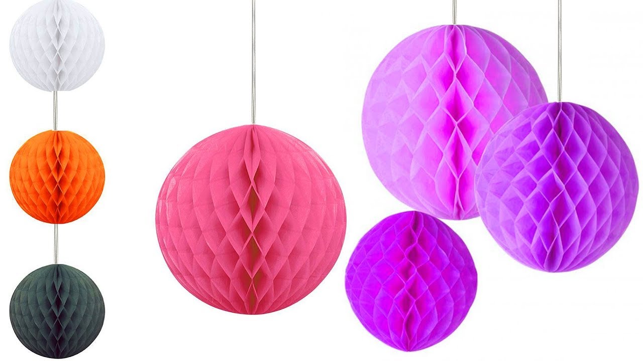 Honeycomb Ball Decoration, How to make a Paper honeycomb Ball, Decoration