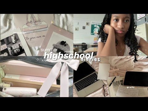 *REALISTIC* highschool diaries 🎀🦢 : ♡ first day of school, romanticizing summer, and more 𝜗ৎ