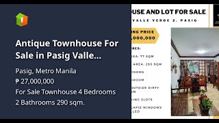 Antique Townhouse For Sale in Pasig Valle Verde 2