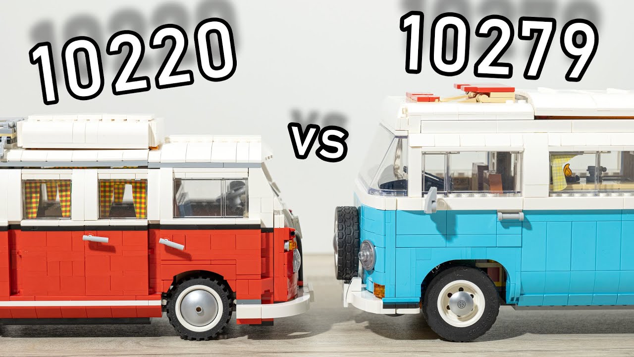 LEGO Volkswagen T1 vs T2 Camper Comparison | LEGO 10279 vs 10220 LEGO 10220 vs LEGO Compare - YouTube