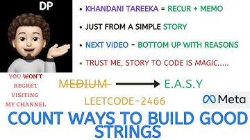 Count Ways To Build Good Strings | Recursion | Memo | Leetcode 2466 | codestorywithMIK