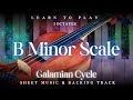 B minor  3 octave galamian scale