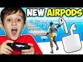 KID GETS AIRPODS IF BEATS DEATHRUN!!!! (FORTNITE)