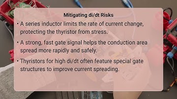 What Are the Risks of High di/dt in Thyristors?