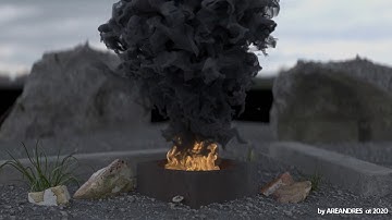 Blender Mantaflow realistic smoke and fire
