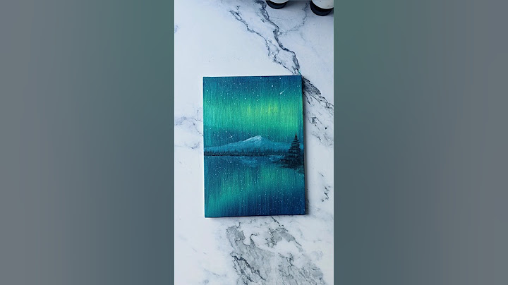 Peindre facilement les aurores boréales / Idées de peinture acrylique pour débutants