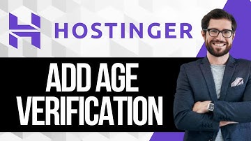 How to Add Age Verification in Hostinger Website Builder