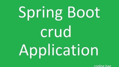Spring boot crud example without DB