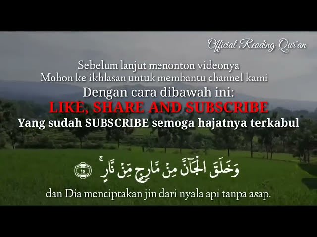 Reading Al Quran Bedtime Surah Ar Rahman Soothing the Heart and Mind class=