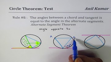 Understand Alternate Segment Theorem to find equal angles in Circle | ACT SAT | GCSE Maths