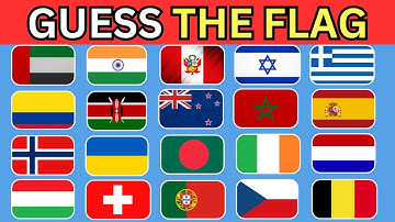 Guess the Countries by Their Flags 🚩 | Can You Guess 50 Flags? | quiz poppins