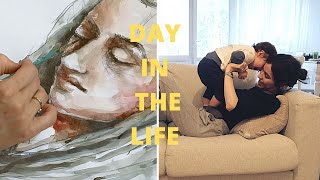 Typical day in the life of an artist mom | Silent Vlog