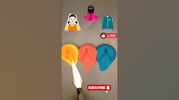 Mixing squid game 2! Guess the mixed color of soldier, young hee, 456? #colorsof #squidgame #shorts