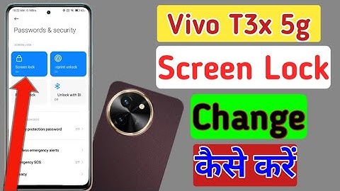Vivo T3x 5g screen lock kaise change kare/ Vivo T3x 5g pattern lock change kaise kare