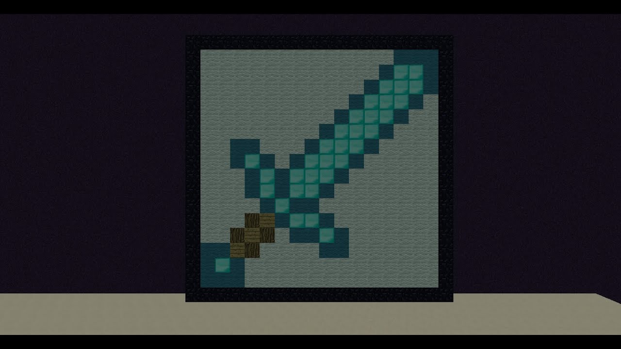 Pengi S Pixel Art Diamond Sword 16x16 Youtube