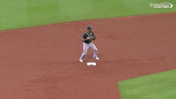 OAK@HOU: Butler, Semien turn a double play