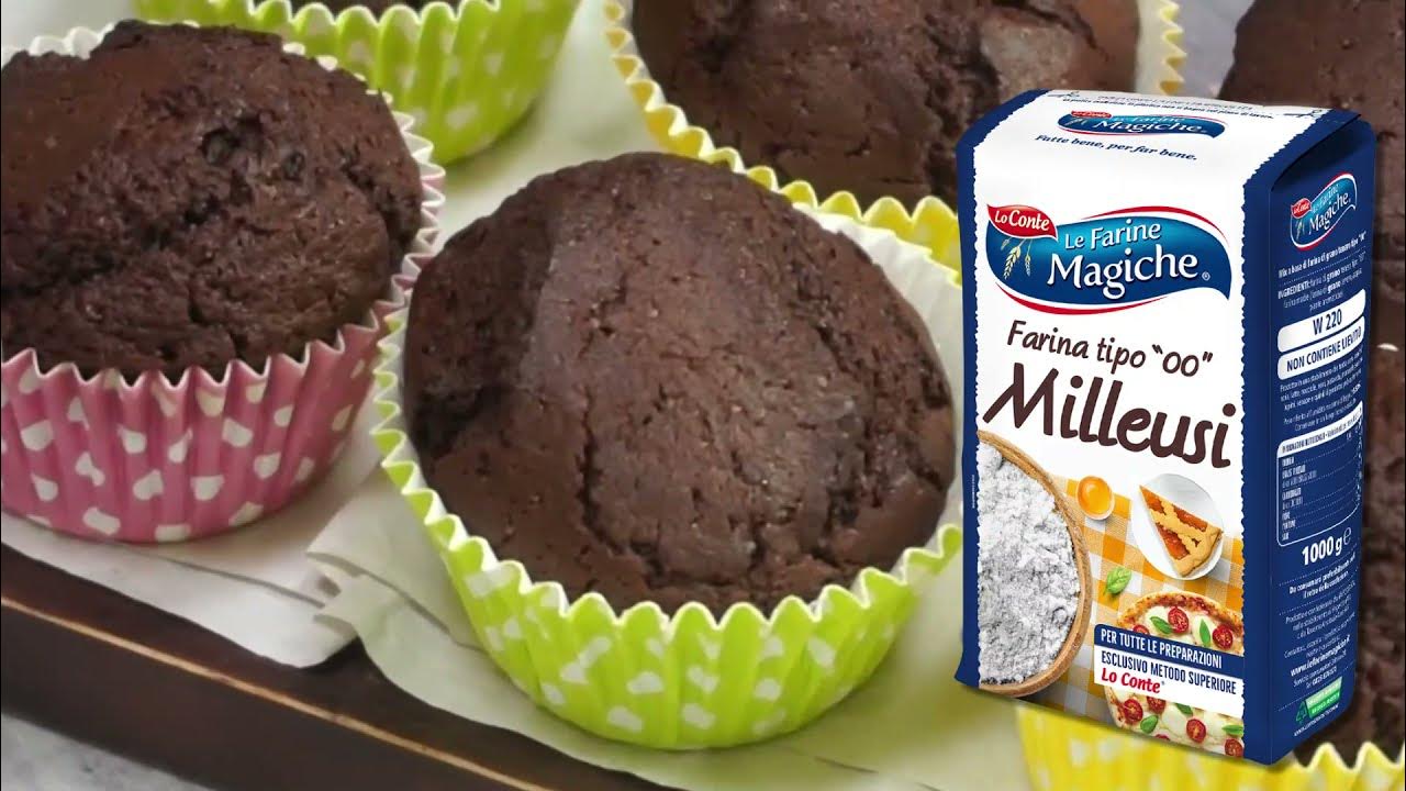 Videoricetta Muffin al Cacao, Farina Milleusi - YouTube