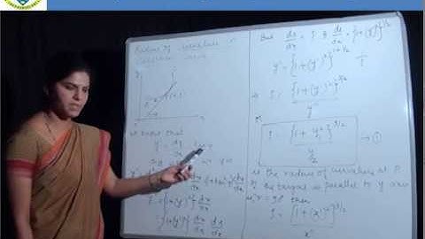 Derivation of Expression of Radius of Curvature in Cartesian Form