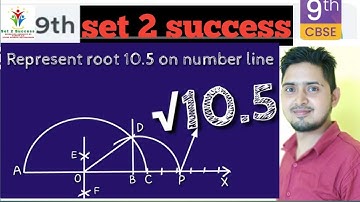 Represent root 10.5 geometrically on the number line | Class-9 Number System By Sameer Sir