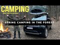 Relaxing SOLO Camping with Rain Forest Mountain views gloomy weather, cosy shelter, rain ASMR