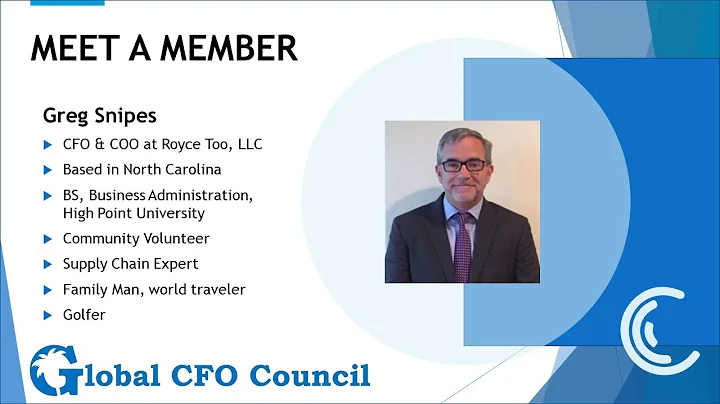 Global Meet A Member | Greg Snipes