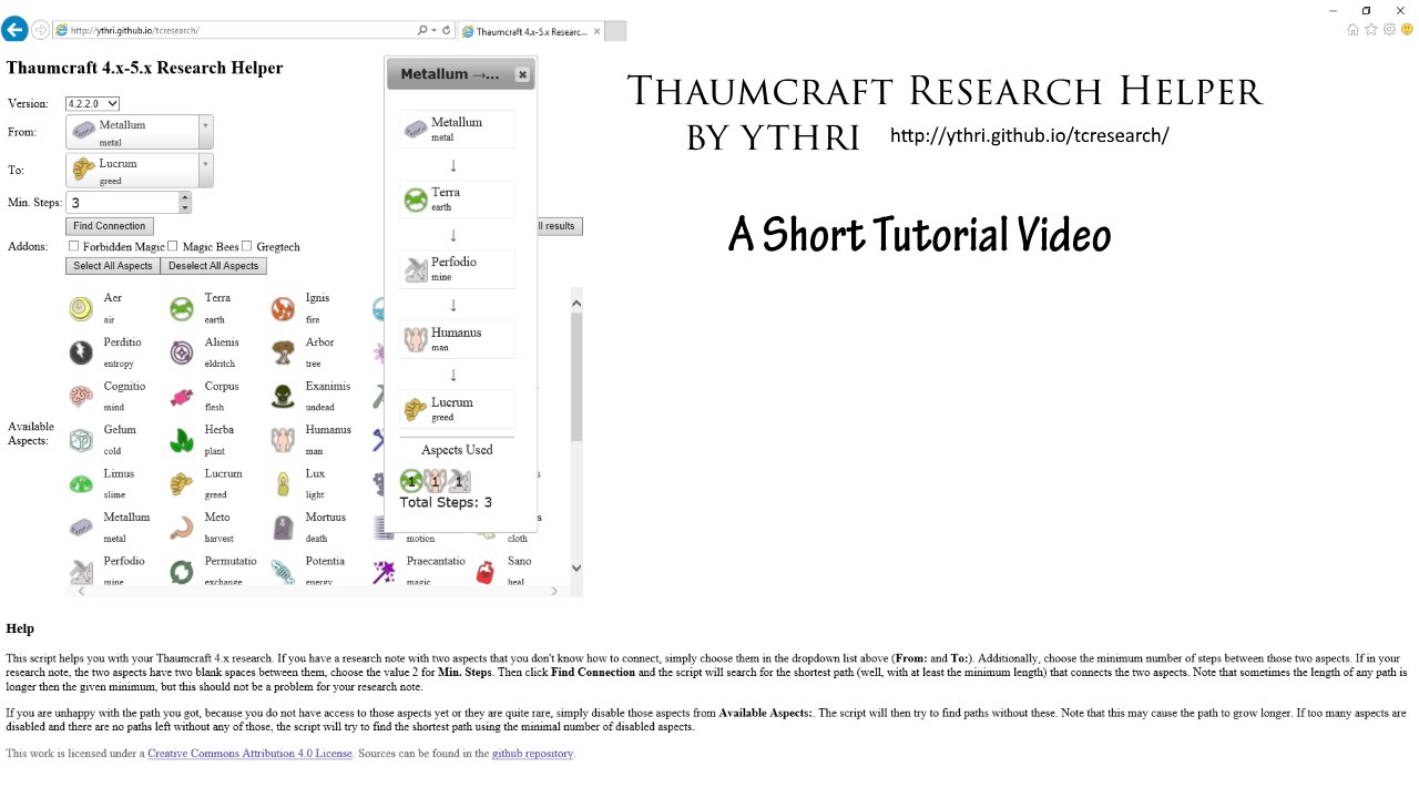 thaumcraft research helper