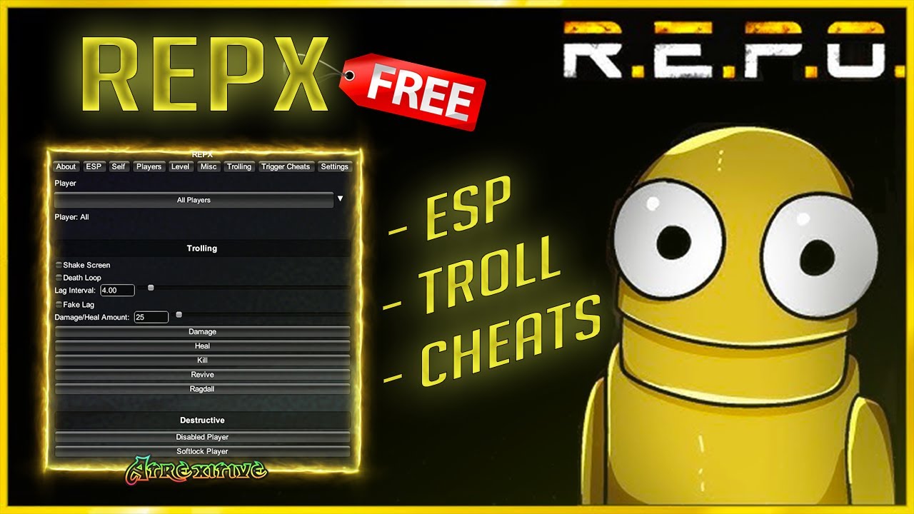 R.E.P.O.: Mod Menu | REPX v1.1 | Trolling + ESP | *Works Online* | 2025 ...