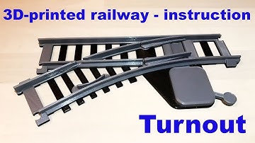 3D Printed model railway - Building instruction - turnout