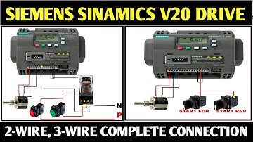 SIEMENS SINAMICS V20 DRIVE COMPLETE INSTALLATION! SIEMENS DRIVE CONNECTION & PARAMETER SETTING