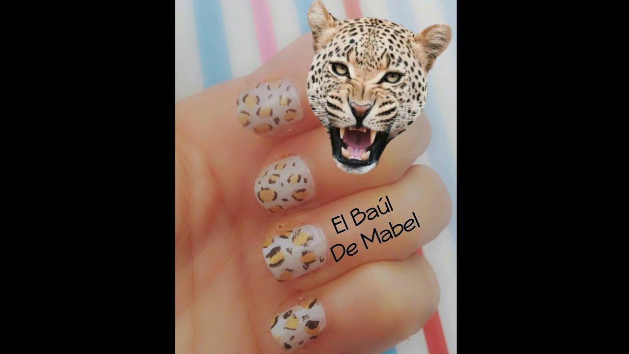 Nail art animal print step by step YouTube