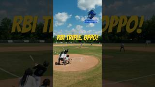 RBI triple. Opposite field. Speedy runner. #catholicbaseball #knightsbaseball #sophomore  #baseball