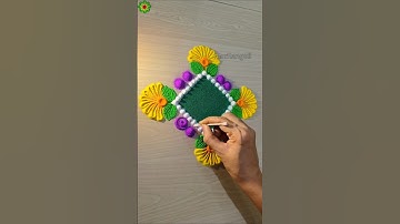 Rangoli designs for diwali simple and easy #rangolidesign #diwalirangoli #shorts