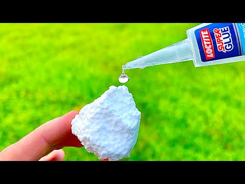 Super Glue and Styrofoam ! Pour Glue on Styrofoam and Amaze With Results