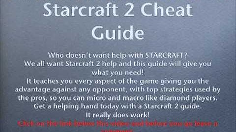 Starcraft 2 Cheat - Shokz Starcraft 2 Guide