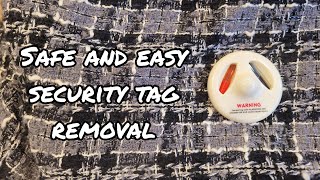 Safe and Easy Way to Remove a Security Tag.