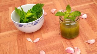 Olio aromatizzato alla menta - ricetta veloce