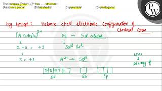 The complex \( \left[\mathrm{Pt}\left(\mathrm{NH}_{3}\right)_{4}\ri...