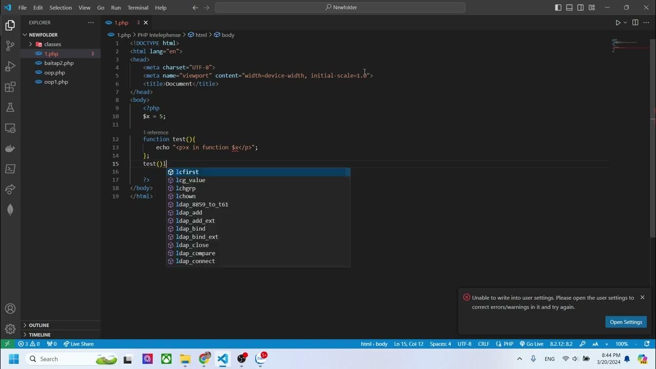 PHP Global and Local Scope - YouTube
