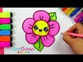 How to draw a cute FLOWER - Cómo dibujar una FLOR kawaii