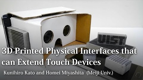 【UIST2016 Demo】 3D Printed Physical Interfaces that can Extend Touch Devices