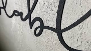 Bla Bla Bla Metal Wall Art Minimalist Typography