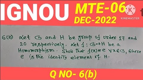 Bsc Mathematics | IGNOU | MTE 06 |Dec TEE 2022 | Q no 6(b) | Abstract Algebra | BSCG